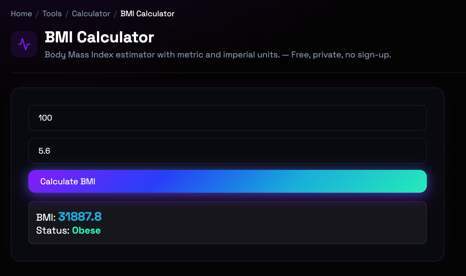 How to use BMI Calculator online — free, fast, and private